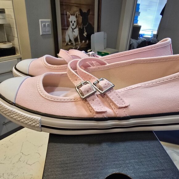 Woman's Shoes Converse Chuck Taylor All Star Dainty Mary Jane Ballet Pink SZ 7.5 - Picture 1 of 13